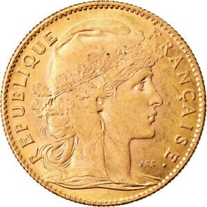  アンティークコイン コイン 金貨 銀貨   Coin, France, Marianne, 10 Francs, 1907, Paris, AU(55-58), Gold