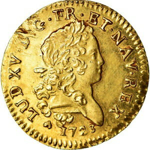  アンティークコイン 硬貨  Coin, France, Louis XV, Louis d'or Mirliton, palmes courtes, 1723  #ocf-wr-3162-2837