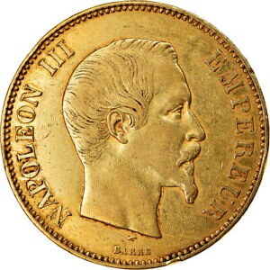 【極美品/品質保証書付】 アンティークコイン 金貨 902552 Coin, France, Napoleon III, 100 Francs, 1855, Paris, VF(30-35), Gold 送料無料 gcf-wr-3162-3306
