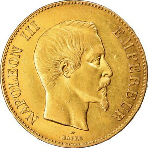 【極美品/品質保証書付】 アンティークコイン 金貨 489726 Coin, France, Napoleon III, 100 Francs, 1857, Paris, EF(40-45), Gold 送料無料 gcf-wr-3162-3313
