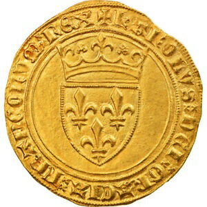  アンティークコイン コイン 金貨 銀貨   Coin, France, Charles VI, Ecu d'or, Uncertain Mint, MS(60-62), Gold