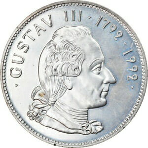 【極美品/品質保証書付】 アンティークコイン 銀貨 [#902655] Coin, Sweden, Carl XVI Gustaf, 200 Kronor, 1992, MS(63), Silver [送..
