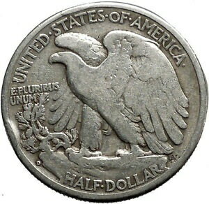 楽天金銀プラチナ　ワールドリソース【極美品/品質保証書付】 アンティークコイン コイン 金貨 銀貨 [送料無料] 1943 WALKING LIBERTY Half Dollar Bald Eagle United States Silver Coin i44669