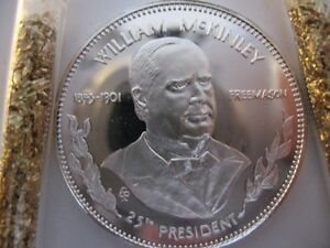 ڶ/ʼݾڽա ƥ 7/8-OZ WILLIAM McKINLEY FREEMASONRY BROTHERHOOD MASONIC COIN SILVER .925 + GOLD [̵] #ccf-wr-3180-299