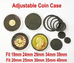 ڶ/ʼݾڽա ƥ    [̵] 20x Round Capsules Coin Holders Case Adjustable insert for 19/ 24/ 29/ 34/ 39mm