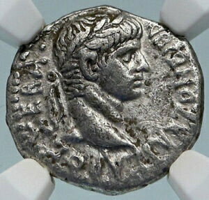 【極美品/品質保証書付】 アンティークコイン コイン 金貨 銀貨 [送料無料] NERO Authentic Ancient 56AD Silver Roman ANTIOCH Drachm Coin TRIPOD NGC i84990