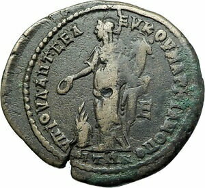 yɔi/iۏ؏tz AeB[NRC RC   [] ELAGABALUS & JULIA MAESA Ancient 218AD Marcianopolis Roman Coin HOMONOIA i79050