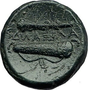 yɔi/iۏ؏tz AeB[NRC RC   [] ALEXANDER III the GREAT - RETROGRADE Inscription Greek Coin Hercules Club i58261