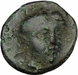  アンティークコイン コイン 金貨 銀貨  LARISSA PHRIKONIS in AEOLIS 400BC River-god Apollo Ancient Greek Coin i50529