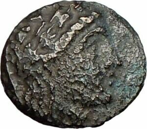 ڶ/ʼݾڽա ƥ    [̵] Aigai in AIOLIS 300BC Rare Ancient Greek Coin APOLLO Goat's head i27771