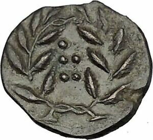 ڶ/ʼݾڽա ƥ    [̵] HIMERA in SICILY 415BC NYMPH &Success Wreath Genuine Ancient Greek Coin i51596