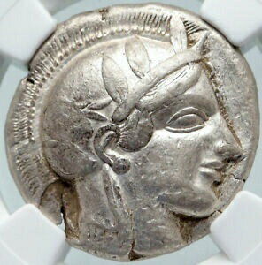【極美品/品質保証書付】 アンティークコイン 銀貨 ATHENS Greece Silver Greek TETRADRACHM Coin Athena FULL CREST OWL NGC i85677 [送料無料] #sct-wr-3203-35