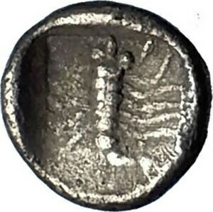ڶ/ʼݾڽա ƥ    [̵] MYLASA in CARIA Authentic Ancient 450BC Silver Greek Coin LION &SCROPION i69294
