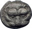 ڶ/ʼݾڽա ƥ    [̵] RHEGION in BRUTTIUM Authentic Ancient 415BC Silver Greek Coin LION OLIVE i73824