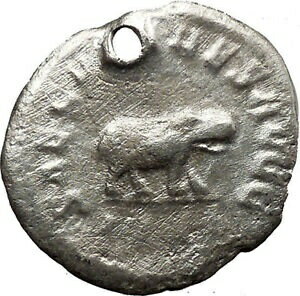  アンティークコイン コイン 金貨 銀貨  Otacilia Severa 1000 Year Rome Anniversary Silver Roman Coin Hippopotamus i36757