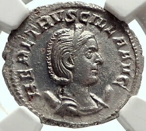 ڶ/ʼݾڽա ƥ    [̵] HERENNIA ETRUSCILLA Genuine Ancient 250AD Silver Roman Coin PUDICITIA NGC i68950