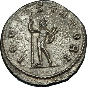 ڶ/ʼݾڽա ƥ    [̵] GALLIENUS 253AD Authentic Ancient Original Genuine Roman Coin JUPITER i65633