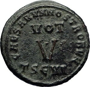 ڶ/ʼݾڽա ƥ    [̵] LICINIUS II Jr Authentic Ancient 320AD Thessalonica RARE Roman Coin VOT V i70723