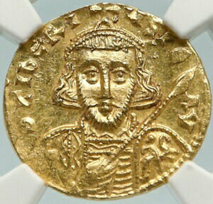  アンティークコイン 金貨 TIBERIUS III Apismar 698AD Ancient GOLD Byzantine Solidus Coin NGC MS i84779  #gct-wr-3205-135