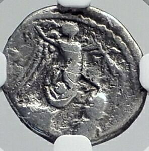 ڶ/ʼݾڽա ƥ    [̵] Roman Republic Rome Neptune Asclepius Altar Tiber Ancient Roman Coin NGC i81827