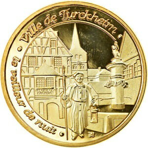  アンティークコイン コイン 金貨 銀貨   France, Token, Turckheim - Le veilleur de nuit, Souvenirs et