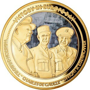  アンティークコイン コイン 金貨 銀貨   France, Medal, Les Trois Dirigeants, Politics, Society, War, 2015