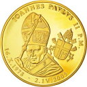  アンティークコイン コイン 金貨 銀貨   Vatican, Medal, Le Pape Jean-Paul II, MS(64), Copper Gilt