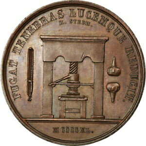 【極美品/品質保証書付】 アンティークコイン コイン 金貨 銀貨 [送料無料] [#1935] France, Token, Association des Imprimeurs de Paris, 1840, Stern