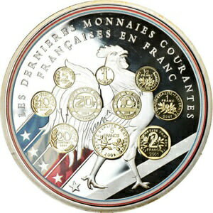  アンティークコイン コイン 金貨 銀貨   France, Medal, 10 ans d'adieu au Franc, Les dernieres monnaies courantes