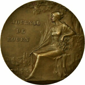 【極美品/品質保証書付】 アンティークコイン コイン 金貨 銀貨 [送料無料] [#559815] France, Medal, Journal de Normandie, Rouen, Baudichon, AU(50-53)
