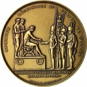 【極美品/品質保証書付】 アンティークコイン コイン 金貨 銀貨 [送料無料] [#412962] FRANCE History First French Empire Medal MS 65-70 Denon Bronze