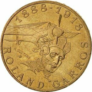【極美品/品質保証書付】 アンティークコイン コイン 金貨 銀貨 [送料無料] [#490611] France, Roland Garros, 10 Francs, 1988, MS(63), Aluminum-Bronze
