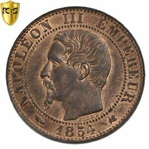 ڶ/ʼݾڽա ƥ    [̵] [#55914] France, Napoleon III, 5 Centimes, 1854, Bordeaux, PCGS MS64RB, KM:777.5