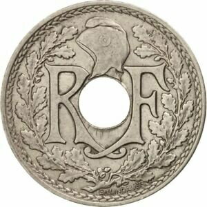 【極美品/品質保証書付】 アンティークコイン コイン 金貨 銀貨 [送料無料] [#77680] France, Lindauer, 25 Centimes, 1917, AU(55-58), Nickel, KM:867