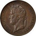 【極美品/品質保証書付】 アンティークコイン コイン 金貨 銀貨 [送料無料] [#71895] FRANCE, 5 Centimes, 1847, AU(55-58), Copper, Gadoury #146, 8.19