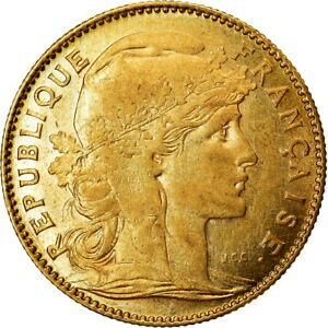  アンティークコイン コイン 金貨 銀貨   Coin, France, Marianne, 10 Francs, 1901, Paris, AU(55-58), Gold