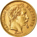 yɔi/iۏ؏tz AeB[NRC RC   [] [#901525] Coin, France, Napoleon III, 20 Francs, 1865, Paris, AU(50-53), Gold
