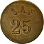 ڶ/ʼݾڽա ƥ    [̵] [#891019] Coin, France, S.A.F., Uncertain Mint, 25 Centimes, AU(50-53), Brass