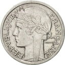  アンティークコイン コイン 金貨 銀貨   France, Morlon, 2 Francs, 1944, Paris, AU(50-53), Aluminum, KM:886a.1