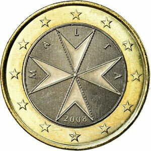 【極美品/品質保証書付】 アンティークコイン コイン 金貨 銀貨 [送料無料] [#772635] Malta, Euro, 2008, AU(55-58), Bi-Metallic, KM:131