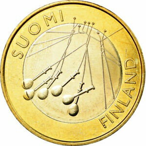  アンティークコイン コイン 金貨 銀貨   Finland, 5 Euro, Provinces - Satakunta, 2010, AU(55-58), Bi-Metallic