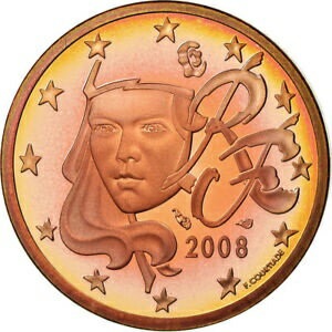 yɔi/iۏ؏tz AeB[NRC RC   [] [#488078] France, 5 Euro Cent, 2008, Proof / BE, MS(65-70), Copper Plated Steel