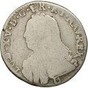  アンティークコイン コイン 金貨 銀貨   France, Louis XV,1/10 Ecu, Perpignan, VG(8-10), Silver, Gadoury:291