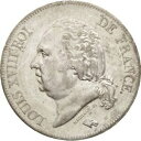  アンティークコイン コイン 金貨 銀貨   France, Louis XVIII, 5 Francs, 1822, Lille, AU(50-53), Silver