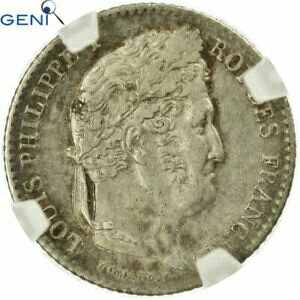 【極美品/品質保証書付】 アンティークコイン コイン 金貨 銀貨 [送料無料] [#474514] Coin, France, Louis-Philippe, 1/4 Franc, 1832, Lille, AU(55-58)