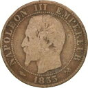  アンティークコイン コイン 金貨 銀貨   France, Napoleon III, 5 Centimes, 1855, Rouen, F(12-15), KM:777.2