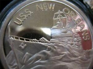  アンティークコイン 1+.OZ.999 DETAILED SILVER COIN WWII DEC 7 1941 PEARL HARBOR USS NEW ORLEANS+GOLD  #ccf-wr-3279-362