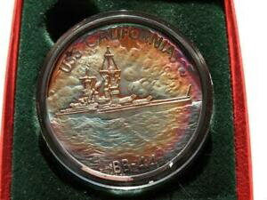 【極美品/品質保証書付】 アンティークコイン 1+.OZ.999 SILVER COIN WWII DEC 7 1941 PEARL HARBOR USS CALIFORNIA + GOLD [送料無料] #ccf-wr-3279-41