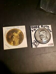 【極美品/品質保証書付】 アンティークコイン コイン 金貨 銀貨 [送料無料] (2) BABE RUTH COIN LOT 3-D BALTIMORE RARE VINTAGE