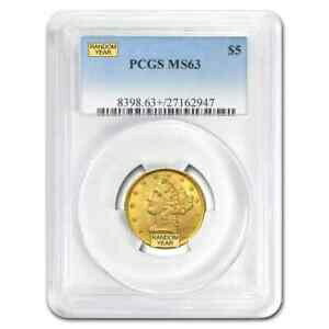 【極美品/品質保証書付】 アンティークコイン コイン 金貨 銀貨 [送料無料] $5 Liberty Gold Half Eagle MS-63 PCGS - SKU #10250
